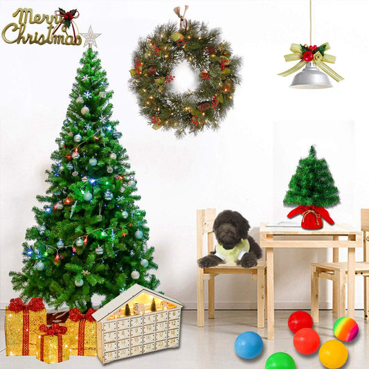 7.5 FT Premium Artificial Christmas Tree 1400 Tips Full Tree Easy to Assemble with Christmas Tree Stand (7.5Ft)