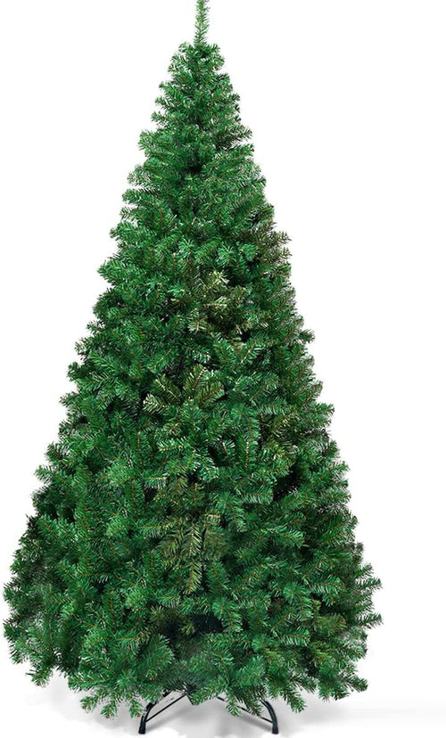 7Ft Artificial Christmas Tree Xmas Pine Tree with Solid Metal Legs Perfect for Indoor and Outdoor Holiday Decoration, Green