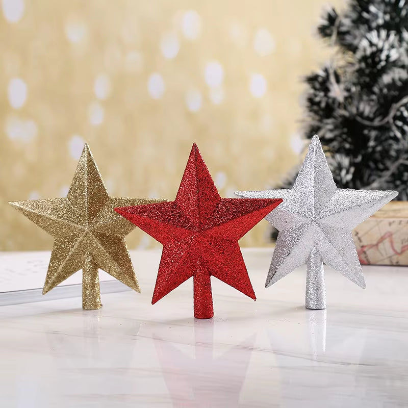 15/20/30Cm Christmas Tree Topper Star Five-Pointed Star Pendant Ornaments Christmas Decorations for Home Christmas Tree New Year