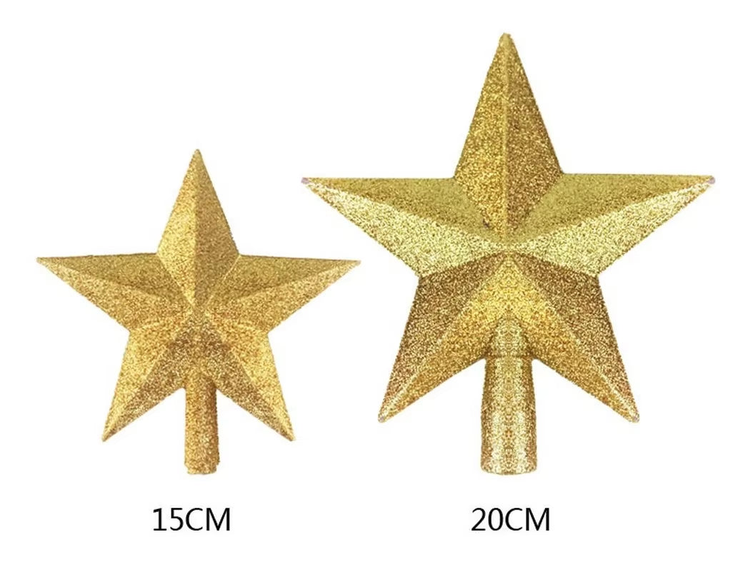 15/20/30Cm Christmas Tree Topper Star Five-Pointed Star Pendant Ornaments Christmas Decorations for Home Christmas Tree New Year